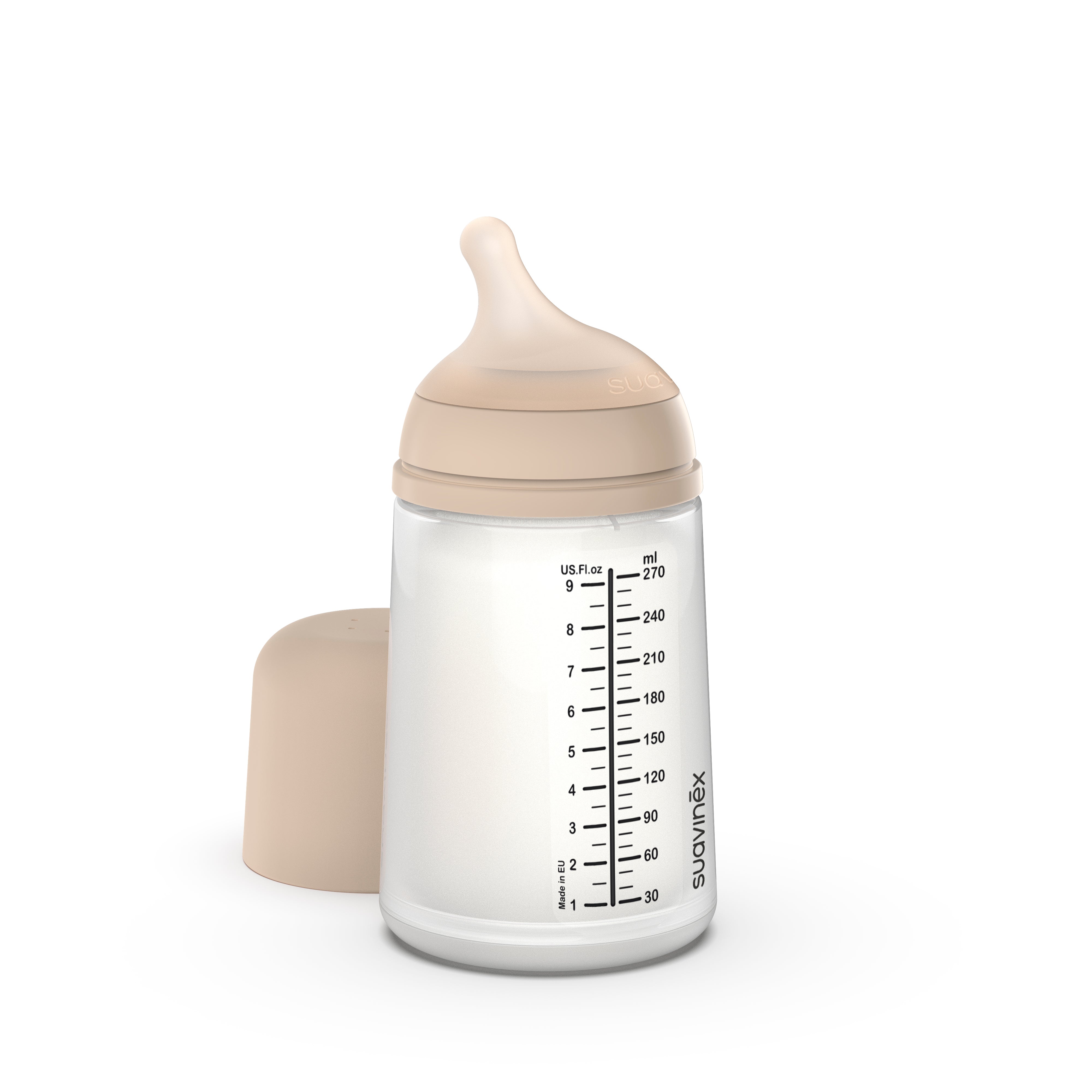Suavinex Zero Bottle with Anti-Colic Silicone Teat - Medium - 270ml - Light - Healtsy