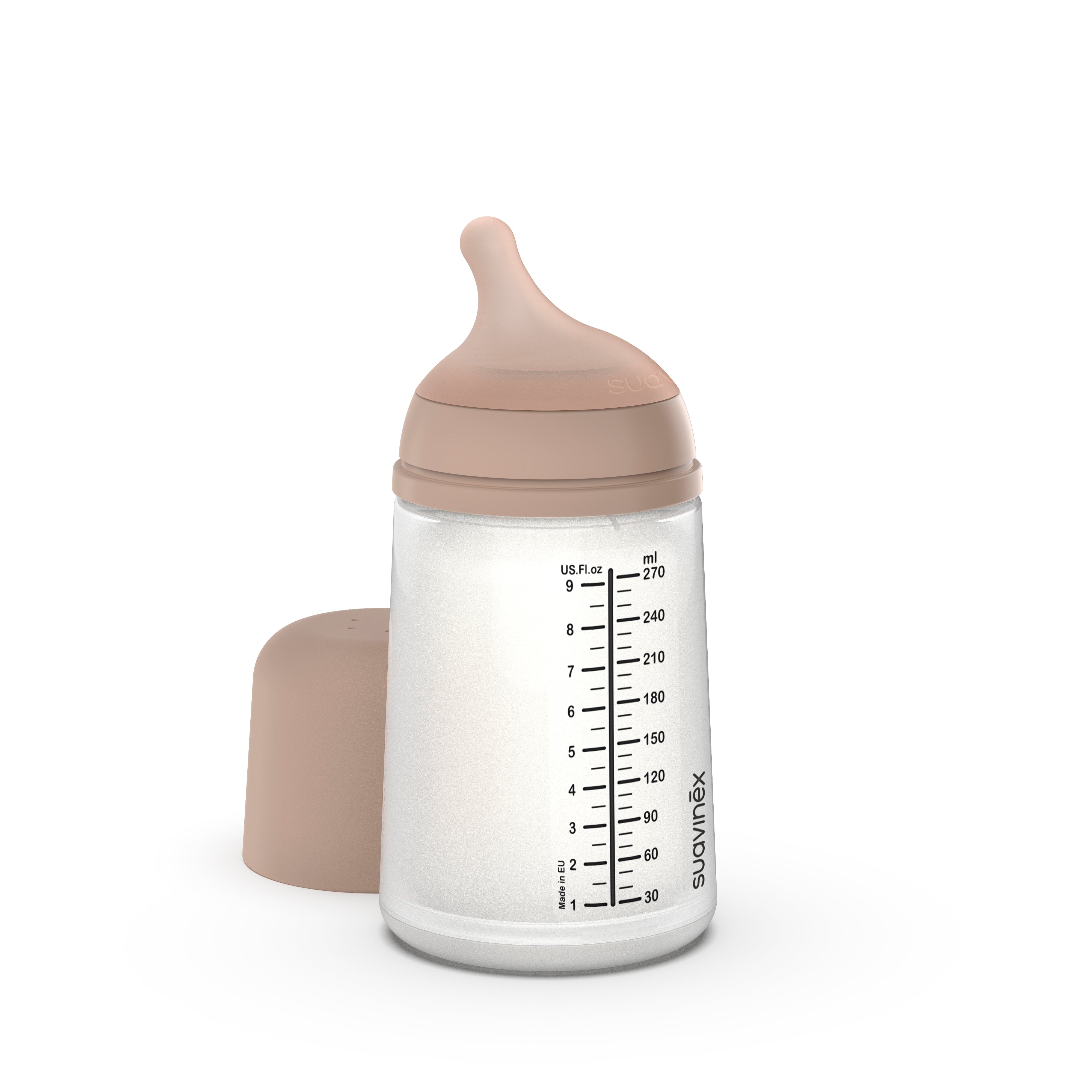 Suavinex Zero Bottle with Anti-Colic Silicone Teat - Medium - 270ml - Medium - Healtsy