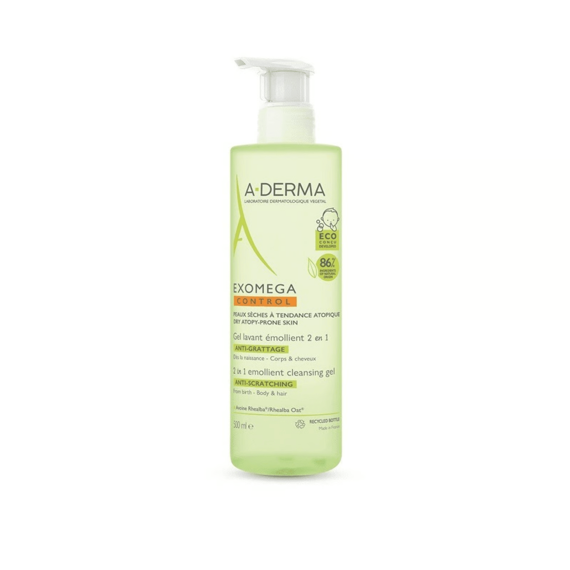 A - Derma Exomega Control Body & Hair Gel - 500 ml (DUO w/ Discount) – Buy Now at Healtsy