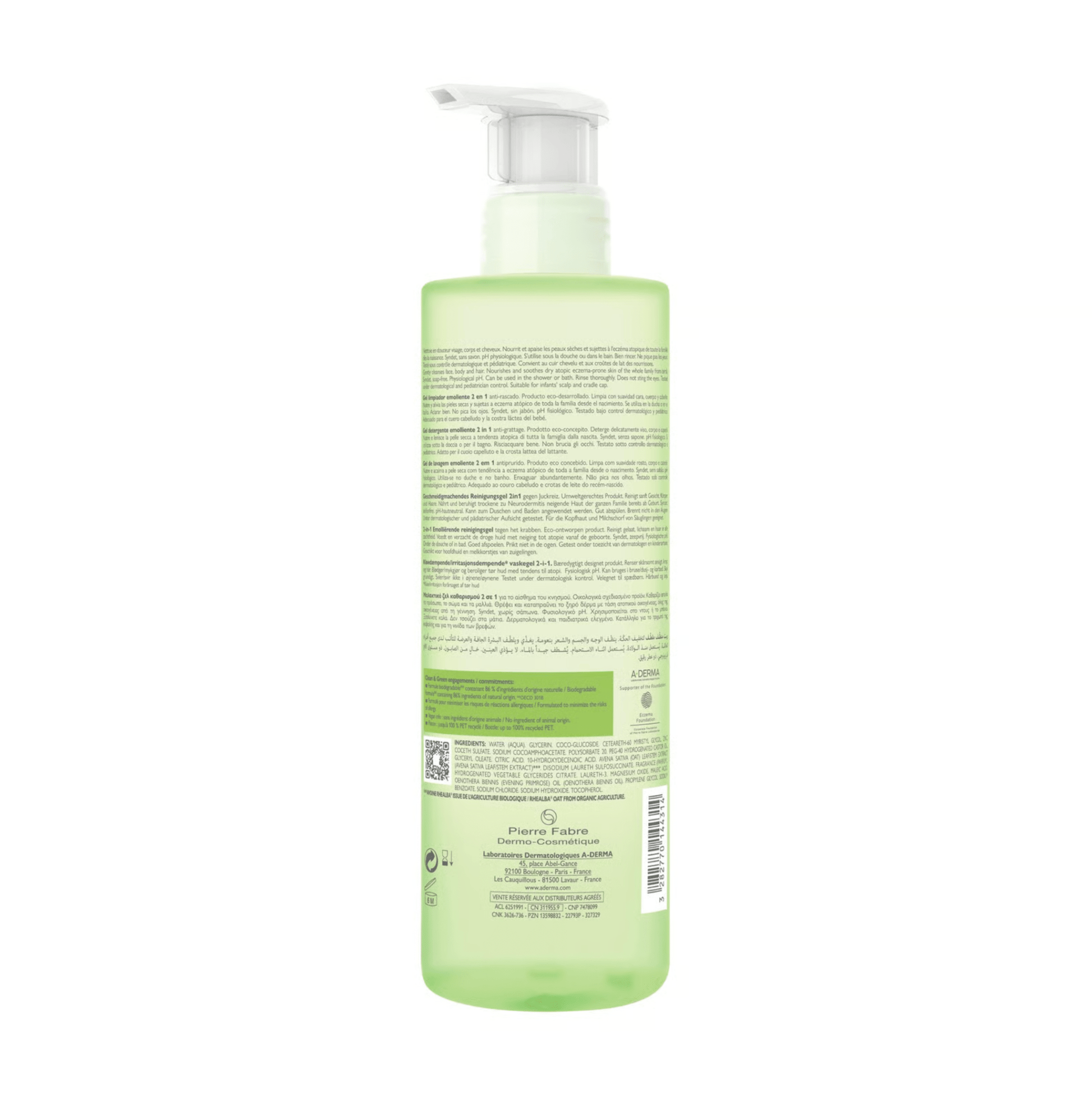 A - Derma Exomega Control Body & Hair Gel - 500 ml (DUO w/ Discount) – Buy Now at Healtsy