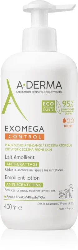 A - Derma Exomega Control Emollient Milk - 400ml – Buy Now at Healtsy