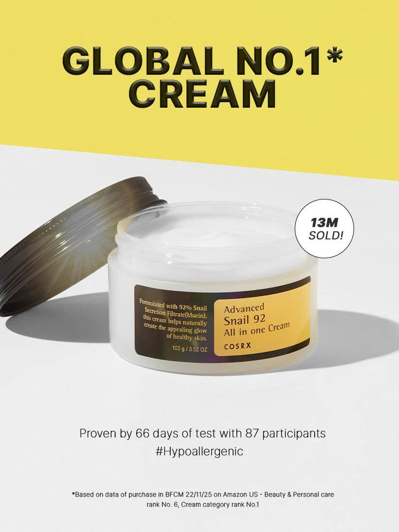 Cosrx Advanced Snail 92 All In One Cream 100ml - Healtsy