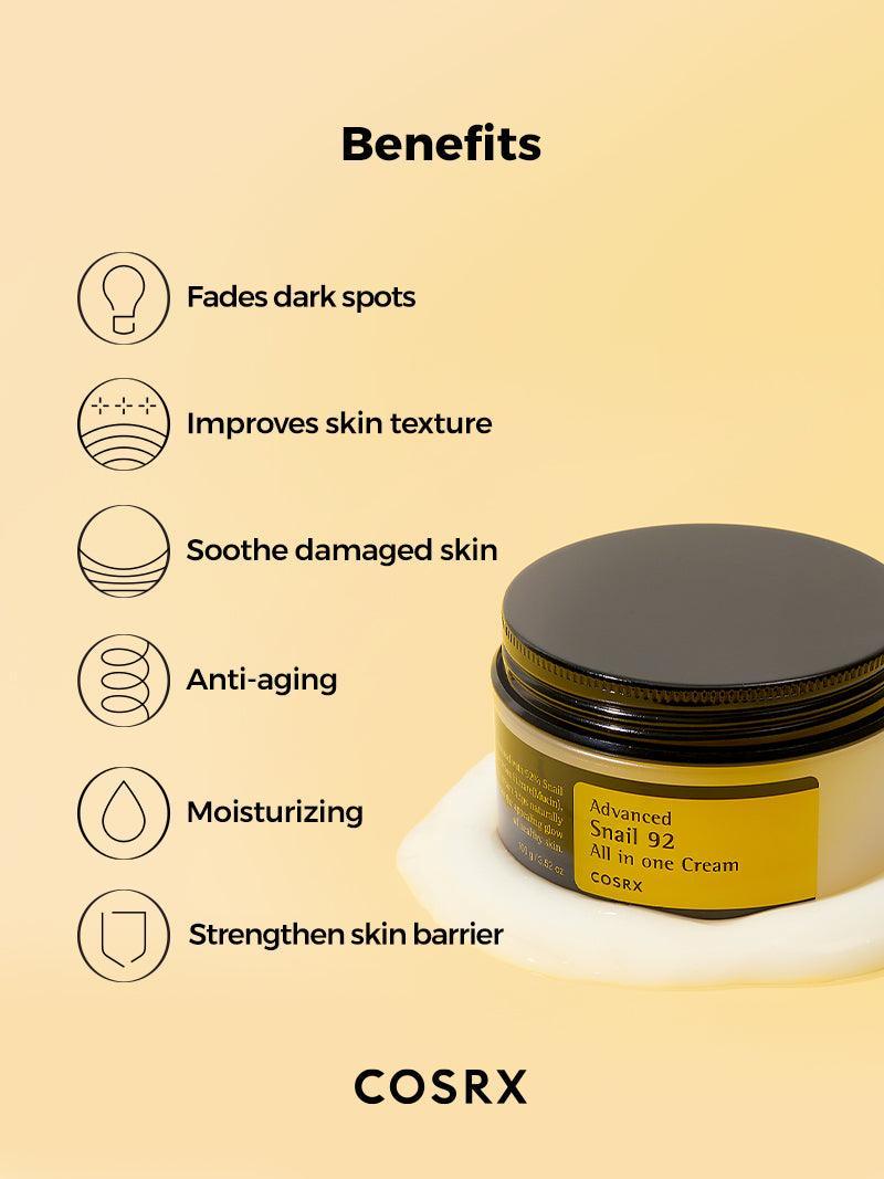 Cosrx Advanced Snail 92 All In One Cream 100ml - Healtsy