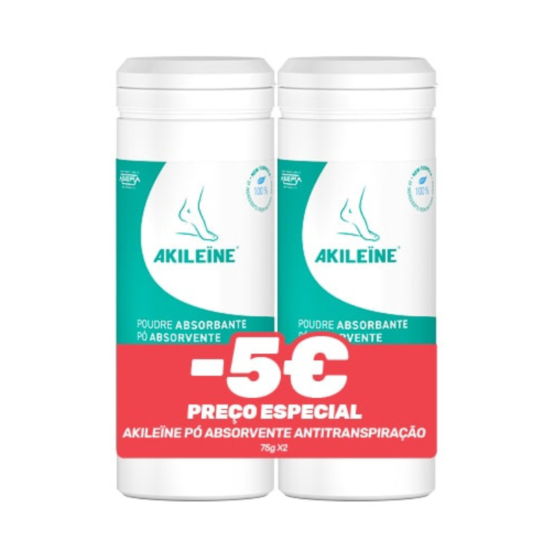 Akileine Absorbent Powder for Sweat - 75g (Double Pack) - Healtsy
