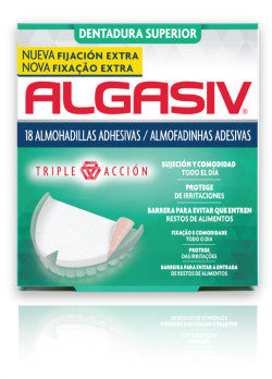 Algasiv Upper Dental Adhesive Pads (18 units) - Healtsy
