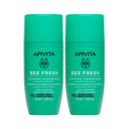 Apivita Bee Fresh Deo 24H - 50ml (Twin Pack) - Healtsy