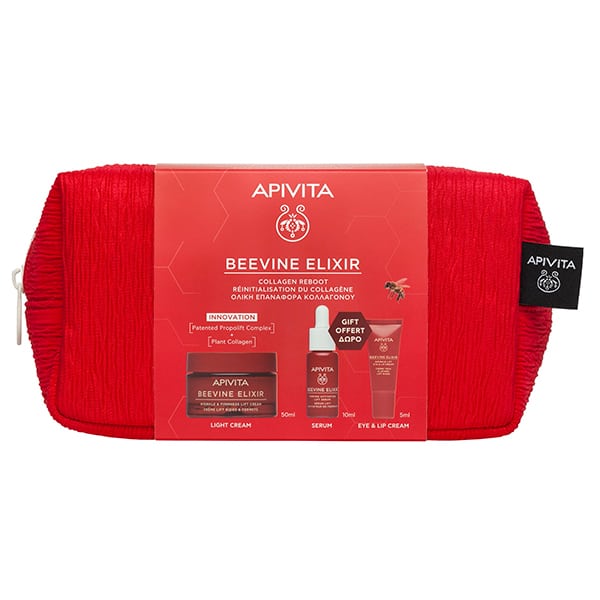 Apivita Beevine Elixir Light Cream - 50ml + Beevine Elixir Serum - 10ml + Eye Contour Cream - Healtsy