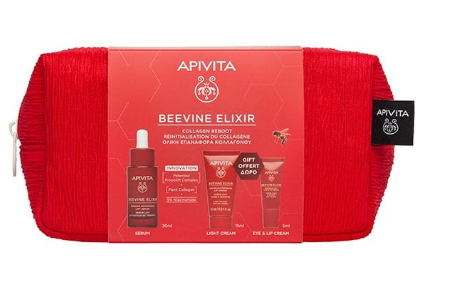 Apivita Beevine Elixir Serum - 30ml + Light Cream - 15ml + Eye Contour Cream - 5ml - Healtsy