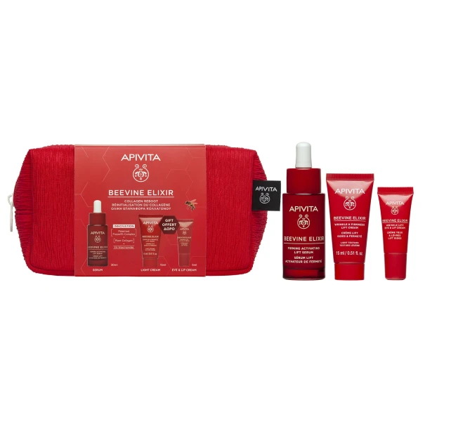 Apivita Beevine Elixir Serum - 30ml + Light Cream - 15ml + Eye Contour Cream - 5ml - Healtsy