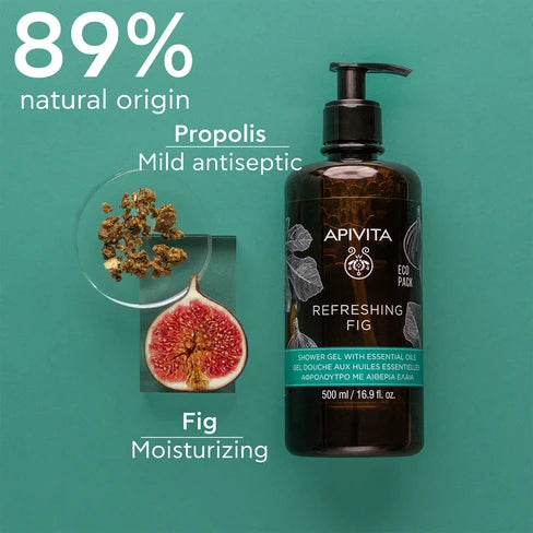 Apivita Refreshing Fig Shower Gel 500ml - Healtsy