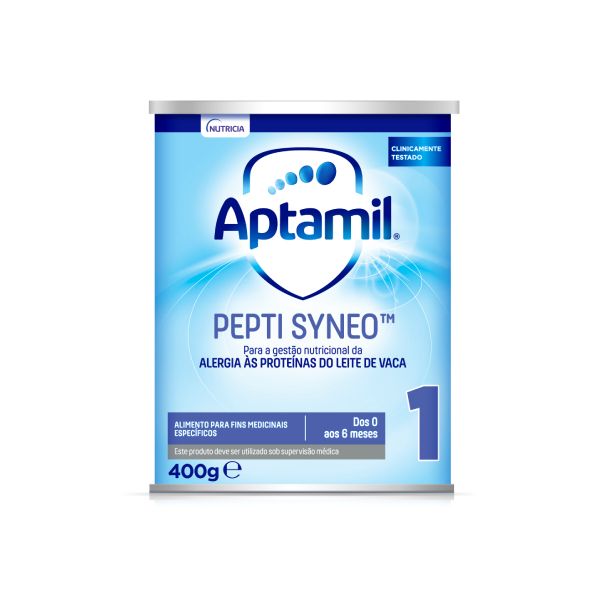 Aptamil Pepti Syneo baby formula packaging on a white background