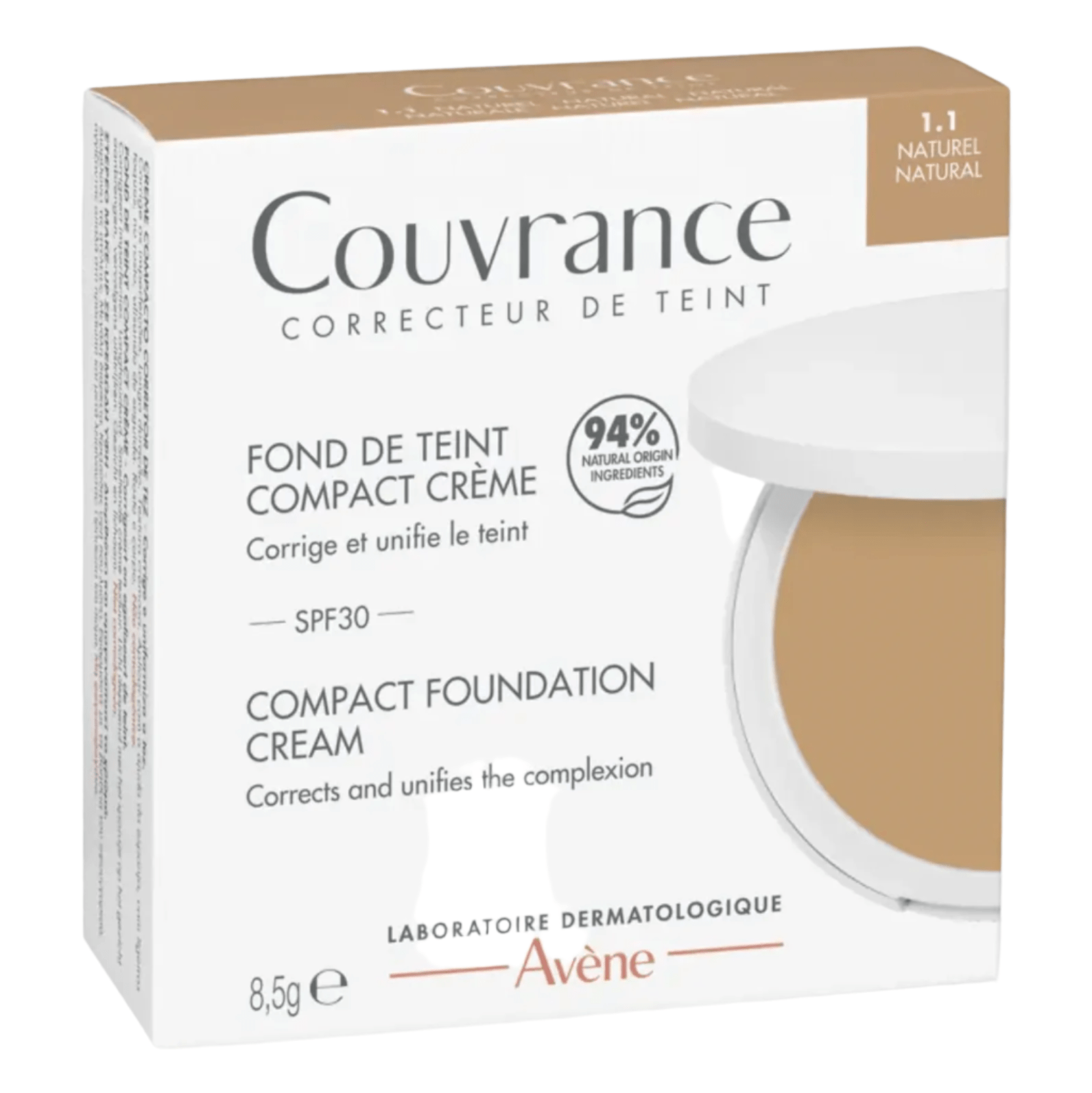 Avene Couvrance Compact Cream _ Natural - 8.5G – Buy Now at Healtsy