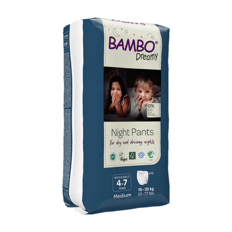 Bambo Dreamy Nighttime Diaper - Size M - 4-7 Years (10 units) - Healtsy