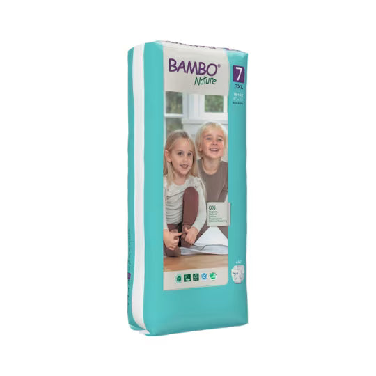 Bambo Nature Diapers - Size 7 - 3XL - 18kg+ (40 units) - Healtsy