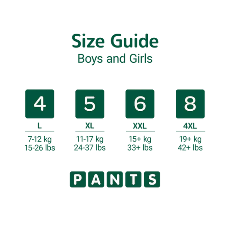 Bambo Nature Diapers Pants- Size 5 - XL - 12-18kg (19 units) - Healtsy