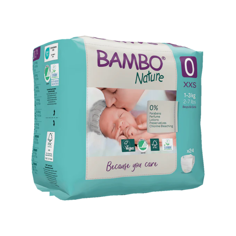Bambo Nature Premature Diapers - 1-3kg (24 units) - Healtsy