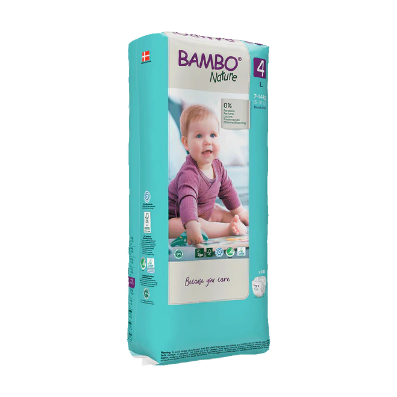 Bambo Nature Diapers - Size 4 - L - 7-14kg (48 units) - Healtsy