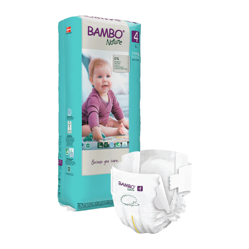 Bambo Nature Diapers - Size 4 - L - 7-14kg (48 units) - Healtsy