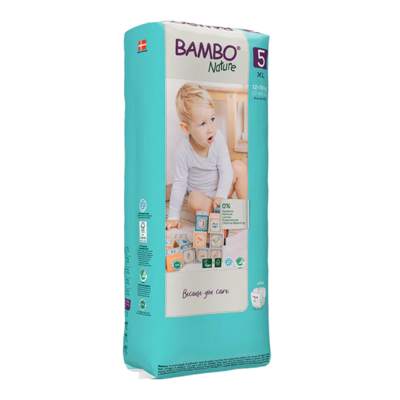 Bambo Nature Diapers _Size 5_ XL_ 12-18Kg (44 units) - Healtsy