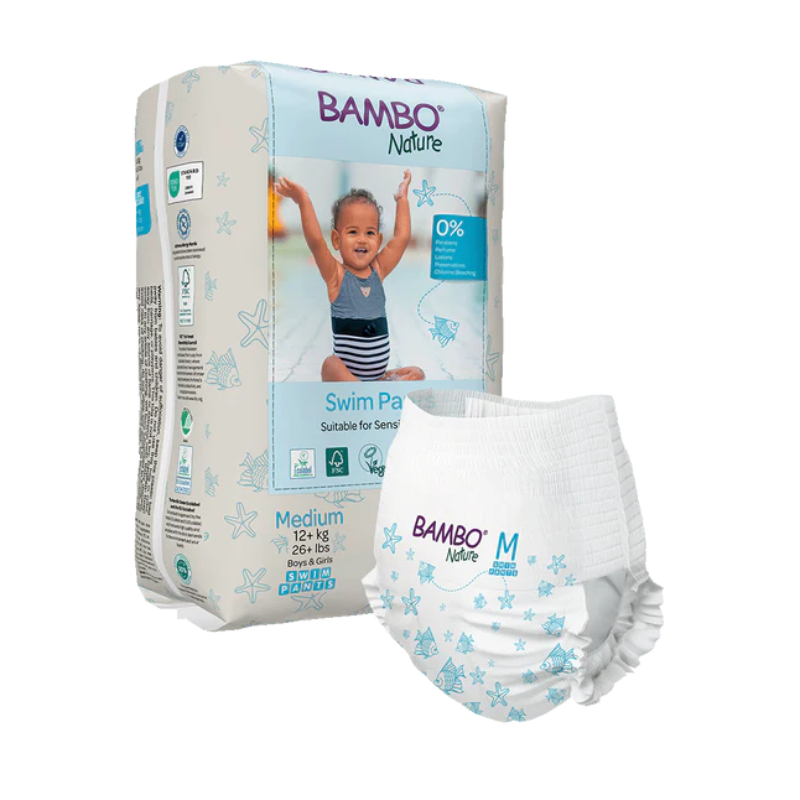 Bambo Nature Swim Diapers - Size M - 12kg+ (12 units) - Healtsy