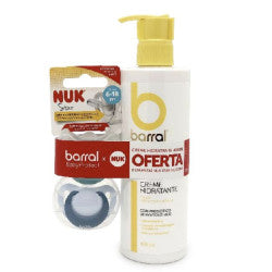 Barral Babyprotect Moisturizing Cream - 400ml + Nuk Pacifiers Offer (x2 units)