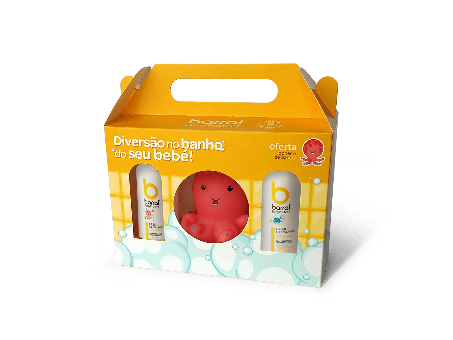 Barral Babyprotect Moisturizing Cream - 100ml + Bath Cream - 100ml + Octopus – Buy Now at Healtsy