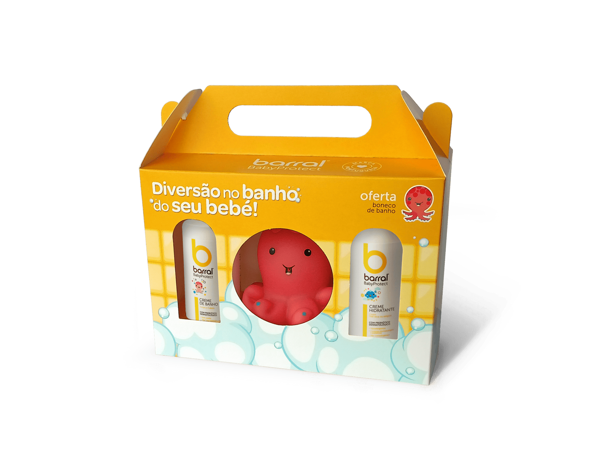 Barral Babyprotect Moisturizing Cream - 100ml + Bath Cream - 100ml + Octopus – Buy Now at Healtsy