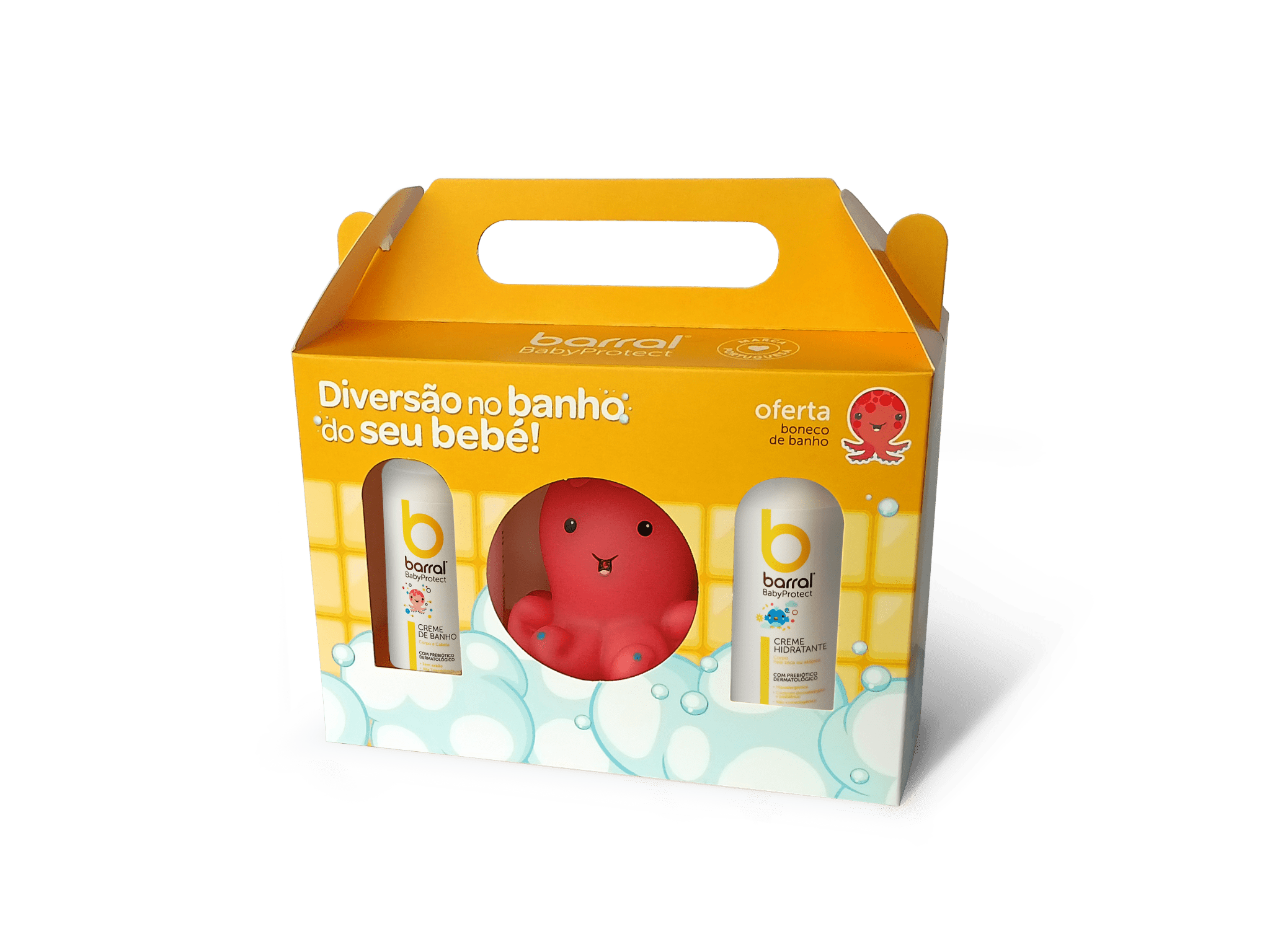 Barral Babyprotect Moisturizing Cream - 100ml + Bath Cream - 100ml + Octopus – Buy Now at Healtsy