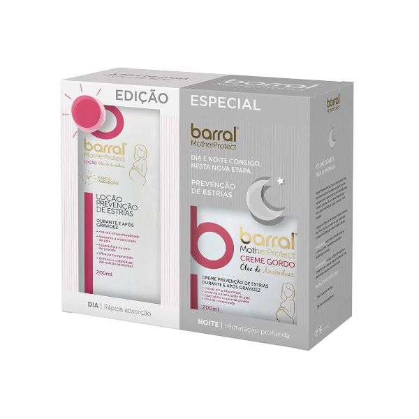 Barral MotherProtect Almond oil fat cream - 200ml + Stretch mark prevention lotion almond oil - 200ml (Special Edition) – Buy Now at Healtsy