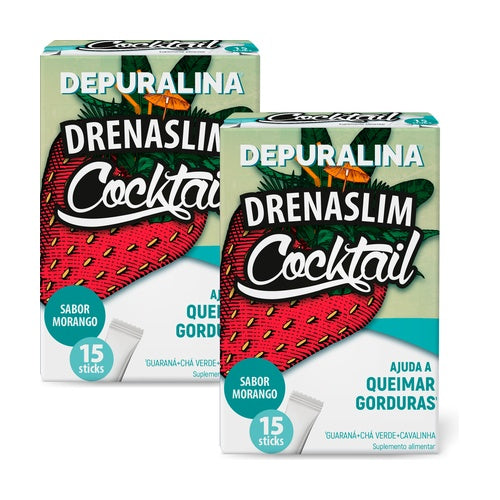 Drenaslim Strawberry Cocktail (x15 sticks) Twin Pack - Healtsy