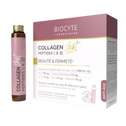 Biocyte Collagen shot cherry - 25ml (x10 drinkable ampoules) - Healtsy