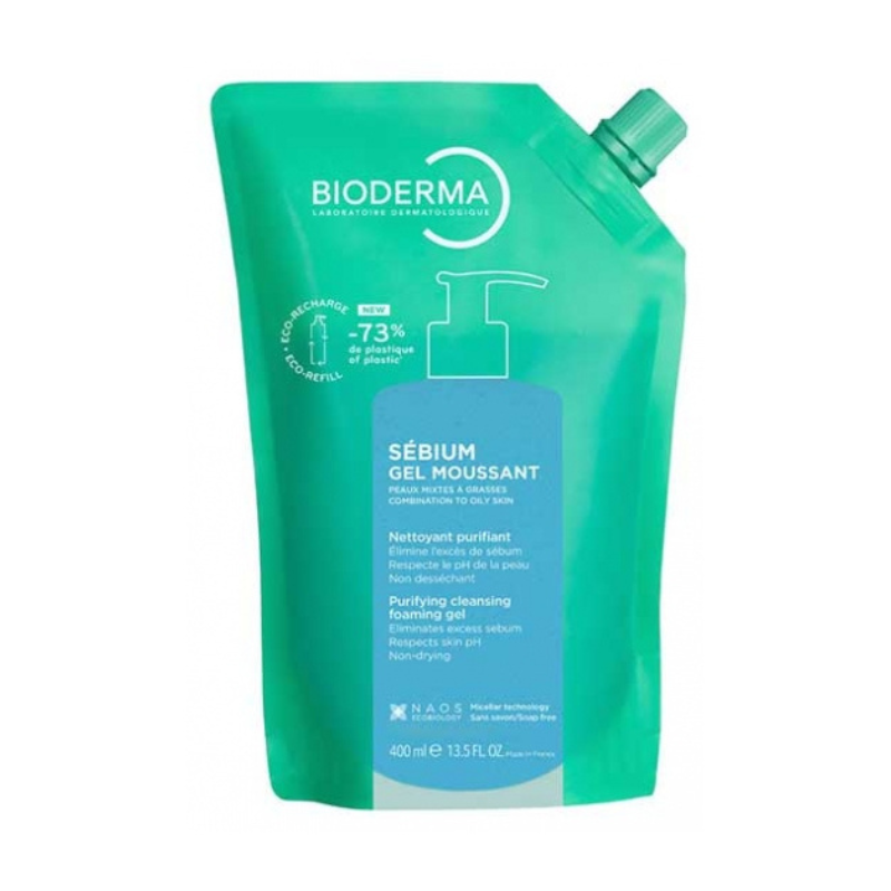 Bioderma Sebium  Gel Moussant Ecorefill 400Ml - Healtsy