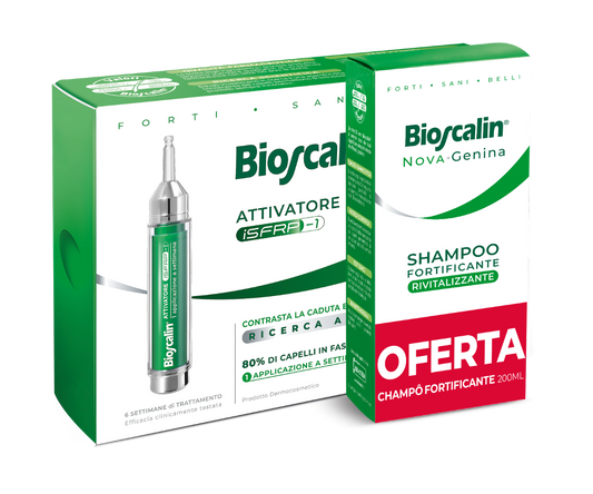 Bioscalin Hair Activator (x10 ampoules) + NovaGenina Volumizing Shampoo - 200ml - Healtsy