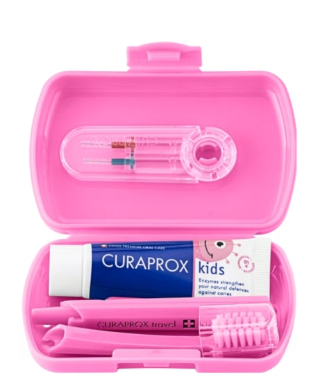Curaproxi Kids Travel Kit Pink - Healtsy