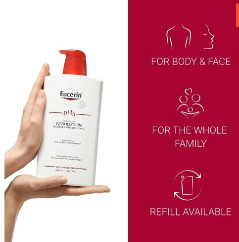 Eucerin pH5 Sensitive Skin Shower Gel - 1L - Healtsy