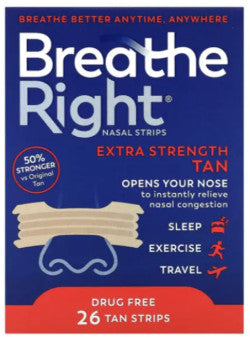 Breathe Right Extra Strong Beige (8 Nasal Strips) - Healtsy