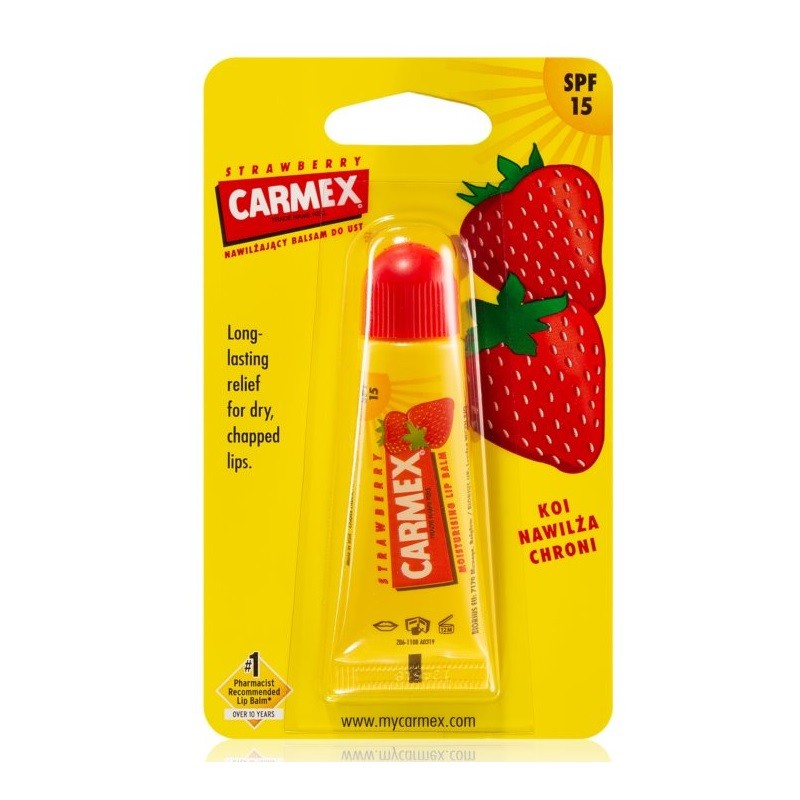 Carmex Lip Hydration Tube_ Strawberry_ SPF15 - 10g - Healtsy