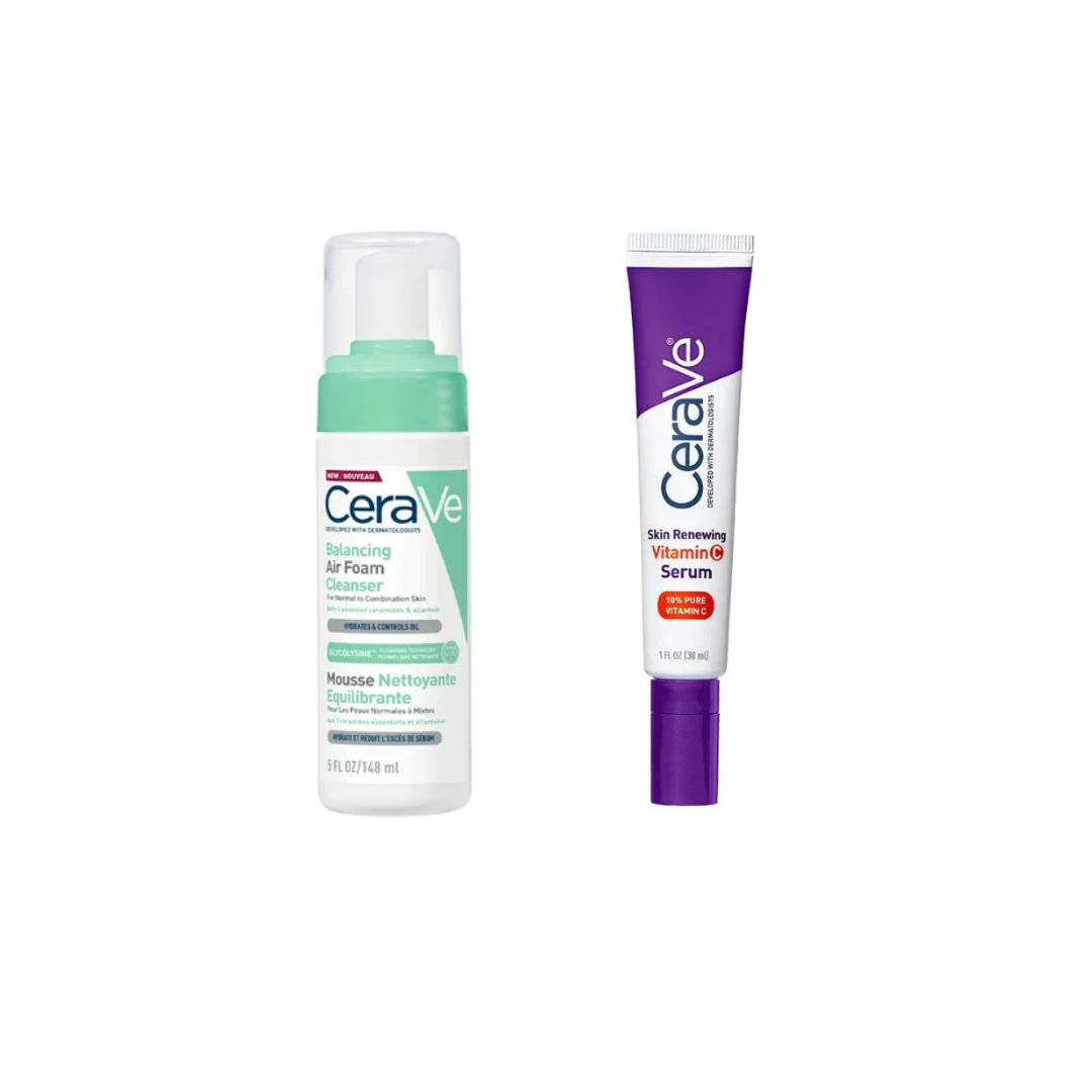 Cerave Air Foam Cleansing 148ml + Cerave Serum Vitamin C 30ml - Healtsy