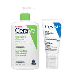 CeraVe Moisturizing Cleanser 473ml + CeraVe Facial Lotion for Normal to Combination Skin 52ml - Healtsy