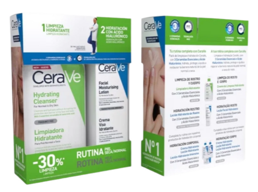 CeraVe Moisturizing Cleansing Cream 236ml + CeraVe Moisturizing Facial Lotion 52ml - Healtsy