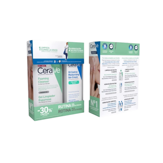 CeraVe Foaming Cleansing Gel 236ml + Oil Control Gel-Cream 52ml - Healtsy