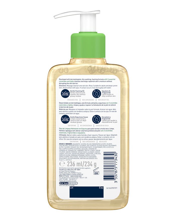 CeraVe Hydrating Foaming Oil Cleanser - 473ml – Buy Now at Healtsy