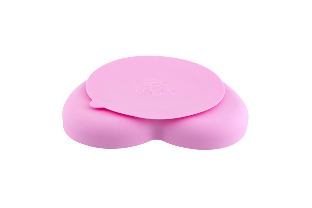 Chicco Silicone Heart Plate Pink 9M+ (ref. Ch.Ali10217160000) - Healtsy