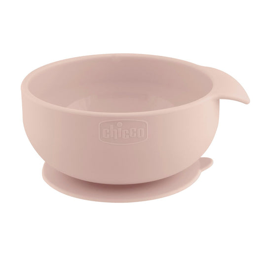 Chicco Silicone Suction Bowl Pink 6M+ (ref. Ch.Ali10221160000) - Healtsy
