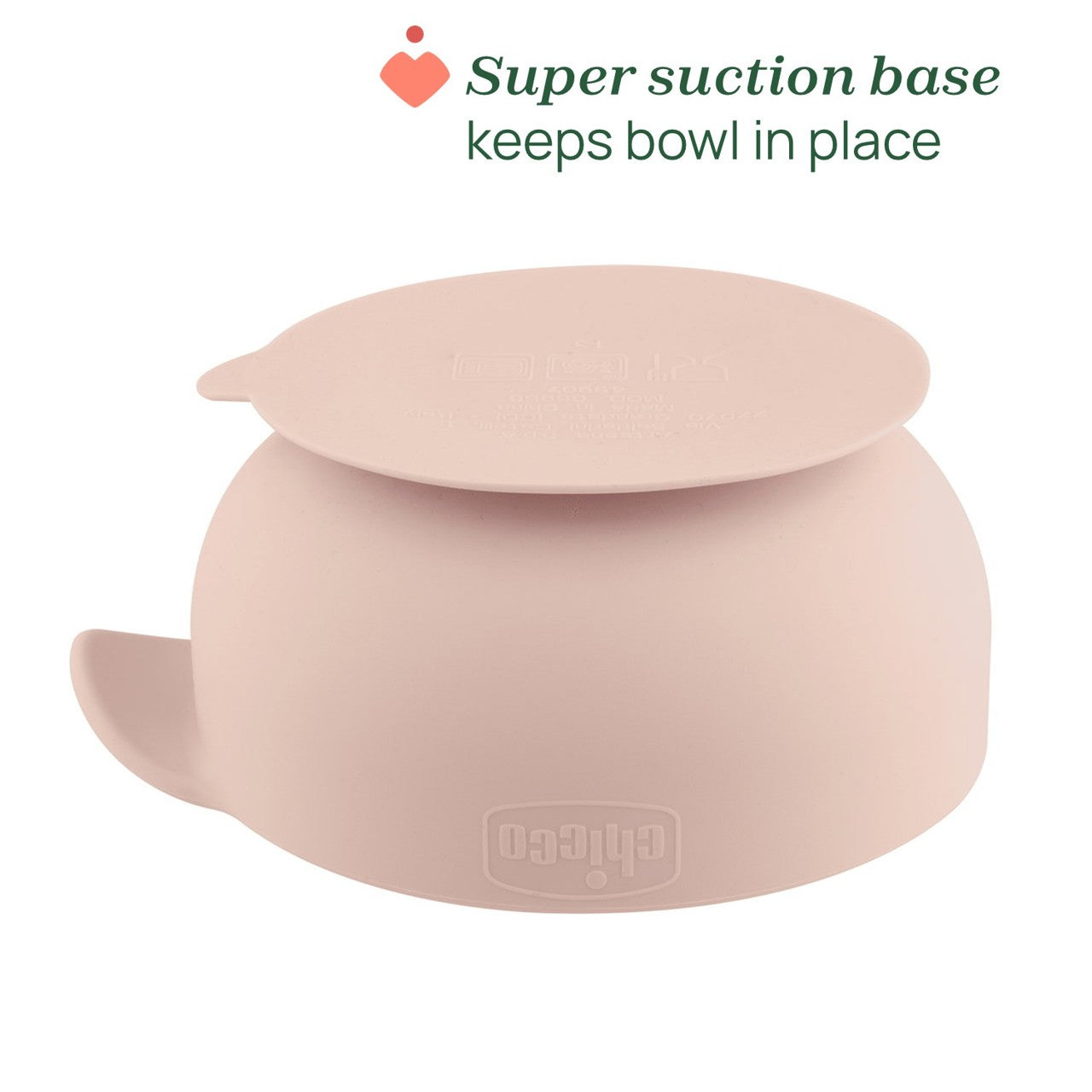 Chicco Silicone Suction Bowl Pink 6M+ (ref. Ch.Ali10221160000) - Healtsy