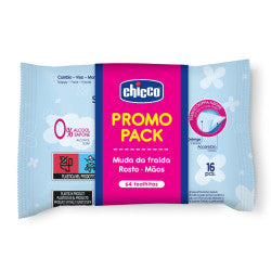 Chicco Scented Wipes _ 0M+ (4 x 16 wipes) - Healtsy