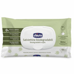 Chicco Biodegradable Wipes (x60 wipes) (ref. Ch.Hig12050700000) - Healtsy