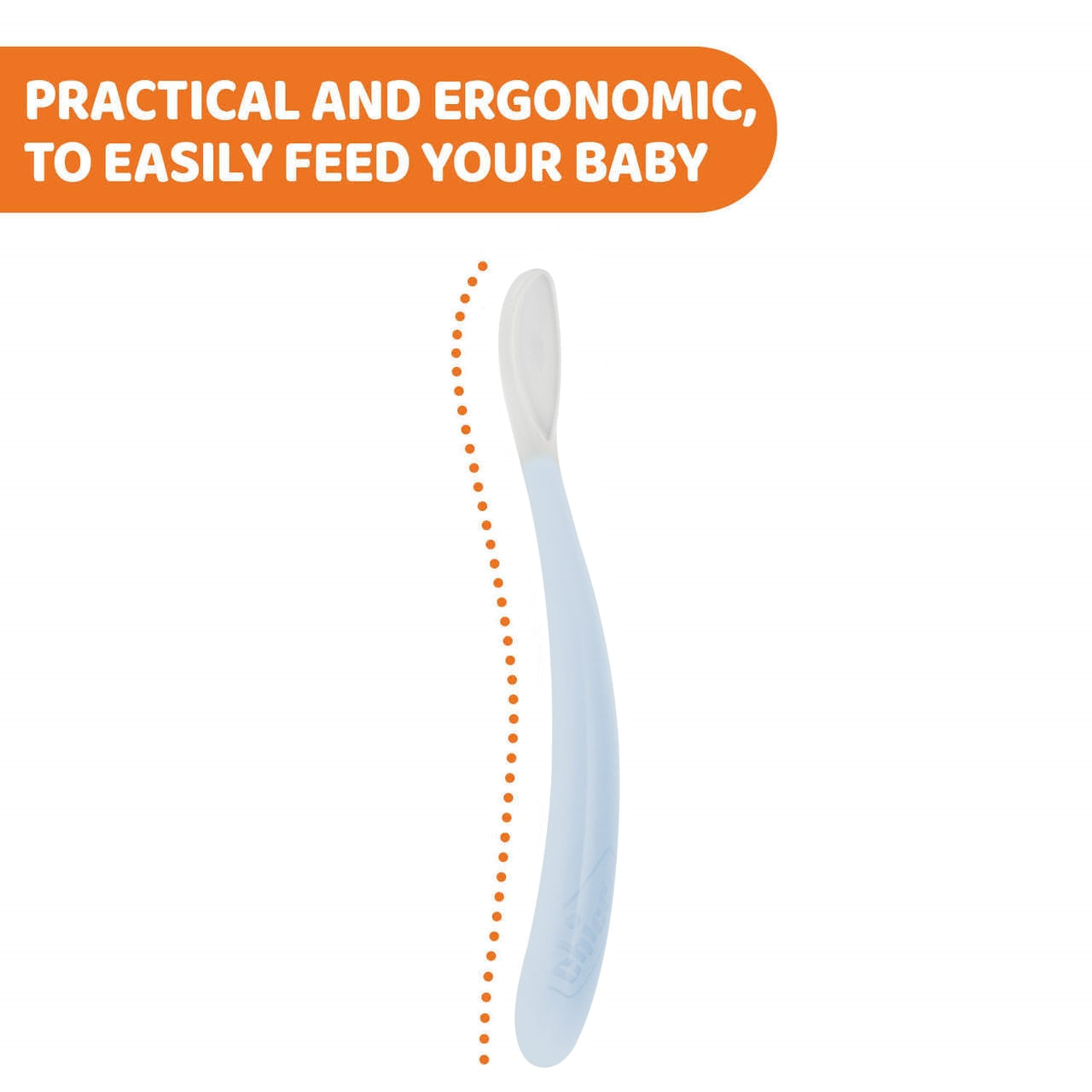 Chicco Silicone Spoon with Case 6M+ (ref. Ch.Ali6828360000) - Healtsy