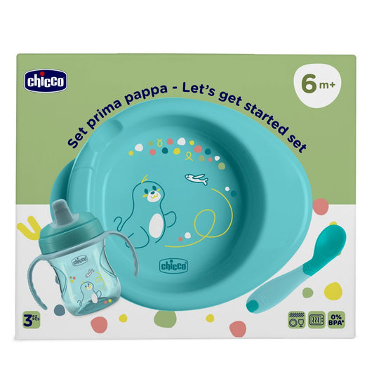 Chicco Baby Feeding Set _ Blue_ 6M+ (ref. Ch.Ali16200250000) – Buy Now at Healtsy