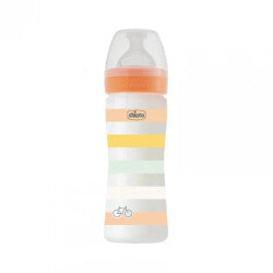 Chicco WellBeing Pp Bottle _Medium Flow_ Orange - 250ml - Healtsy